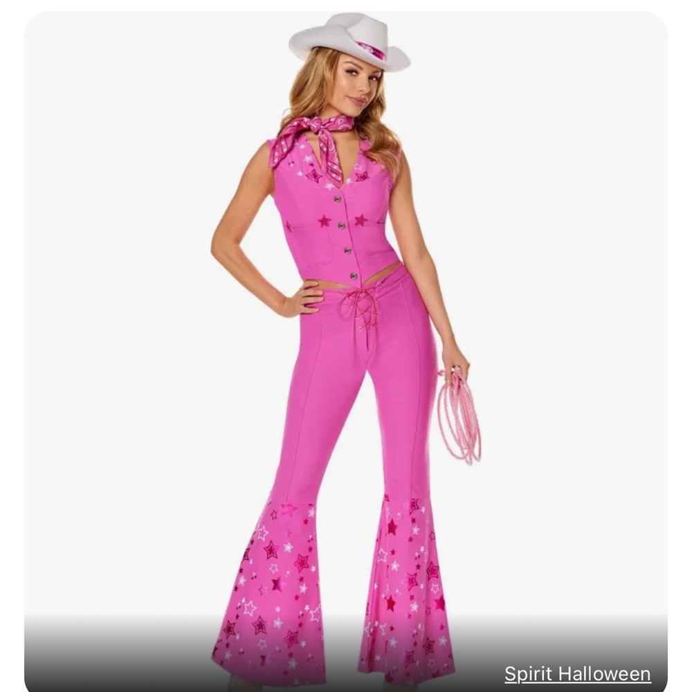 Cowgirl Barbie pink costume size medium